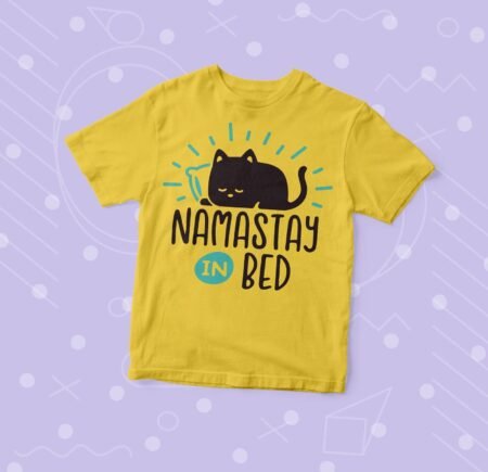 Kid’s | Namastay In Bed | Lazy Cat Jersey Tee