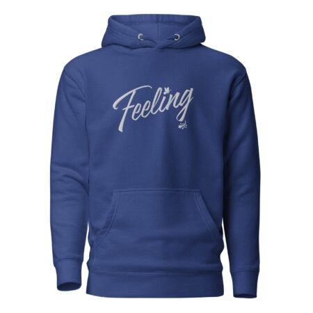 Feeling Love Valentine Embroidery Unisex Hoodie