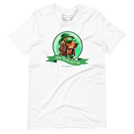 100% Irish | Setter Dog | St. Patricks Day | Unisex T-shirt