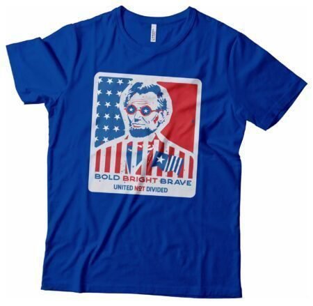 Independence Day | BOLD BRIGHT BRAVE | Abraham Lincoln | Unisex Cotton Tee
