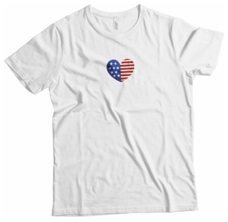 Independence Day 4th July “HEART” Unisex Heavy Cotton Tee