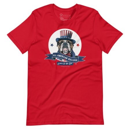 Independence Day 4th July | ALL AMERICAN BULLDOG | Unisex Heavy Cotton Tee