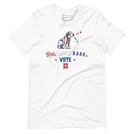 Red, White, Bark & Vote | Elections 2024 | Unisex t-shirt